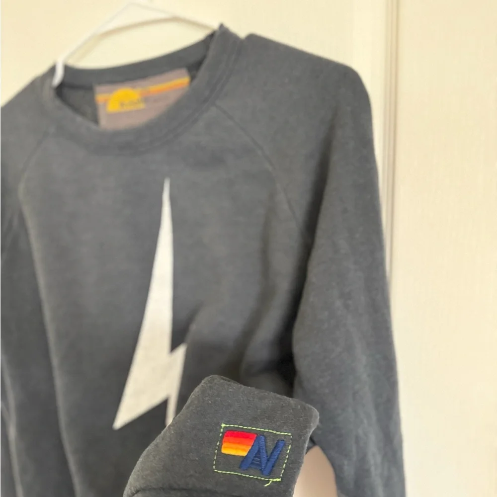 Aviator Nation BOLT CREW SWEATSHIRT CHARCOAL - Picture 5 of 6